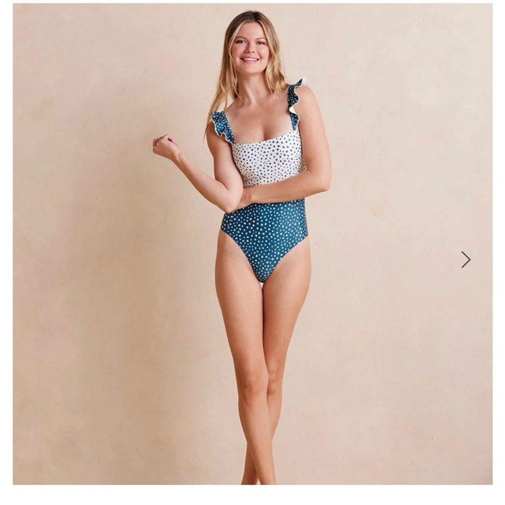 Summersalt Polka Dot Ruffle One-Piece Swimsuit
